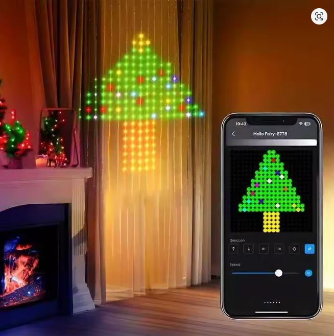 3m x 3m Smart RGB LED Fényfüggöny – Zene Szinkronizálás és DIY Animáció (APP Vezérlés) Több, mint fényfüzér – Készítsen Lenyűgöző Fénykivetítéseket!