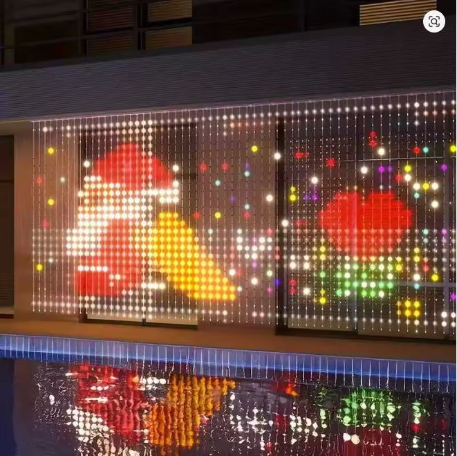 1m x 1m Smart RGB LED Fényfüggöny – Zene Szinkronizálás és DIY Animáció (APP Vezérlés) Több, mint fényfüzér – Készítsen Lenyűgöző Fénykivetítéseket!